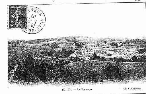 Ville de ECUEIL Carte postale ancienne