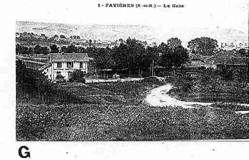 Ville de FAVIERES Carte postale ancienne