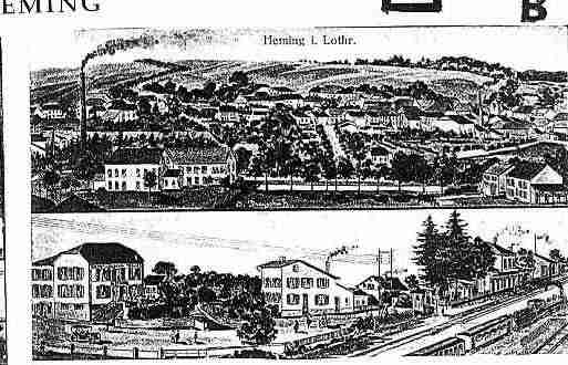 Ville de HEMING Carte postale ancienne