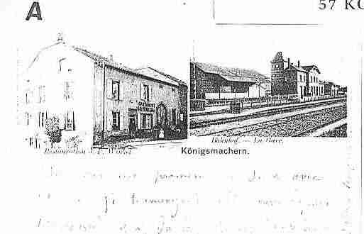 Ville de KOENIGSMACKER Carte postale ancienne