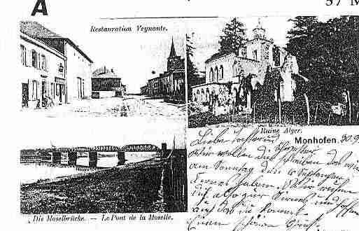 Ville de MANOM Carte postale ancienne