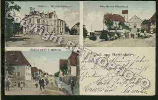 Ville de BARTENHEIM Carte postale ancienne