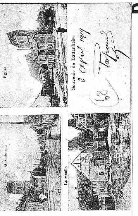 Ville de BATTENHEIM Carte postale ancienne