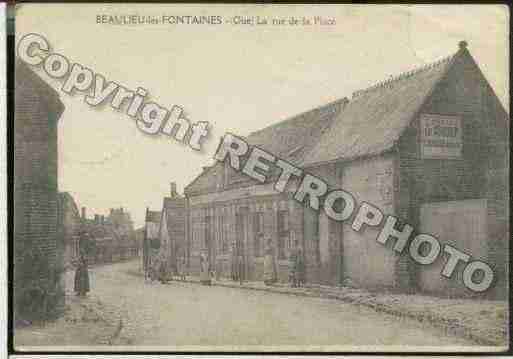 Ville de BEAULIEULESFONTAINES Carte postale ancienne