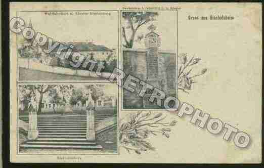 Ville de BISCHOFFSHEIM Carte postale ancienne