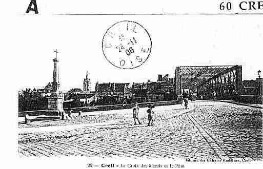 Ville de CREIL Carte postale ancienne