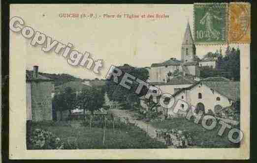 Ville de GUICHE Carte postale ancienne