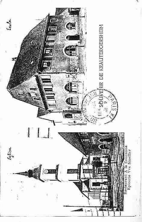 Ville de KRAUTERGERSHEIM Carte postale ancienne