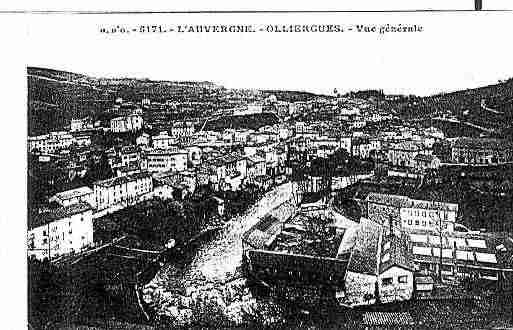 Ville de OLLIERGUES Carte postale ancienne