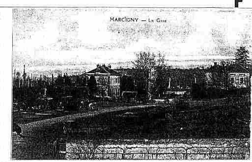 Ville de MARCIGNY Carte postale ancienne