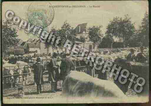 Ville de SAINTCHRISTOPHEENBRIONNAIS Carte postale ancienne