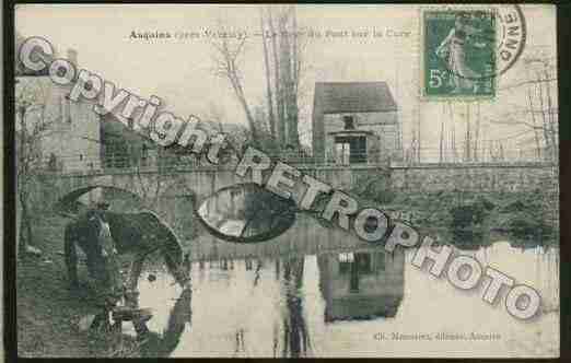 Ville de ASQUINS Carte postale ancienne