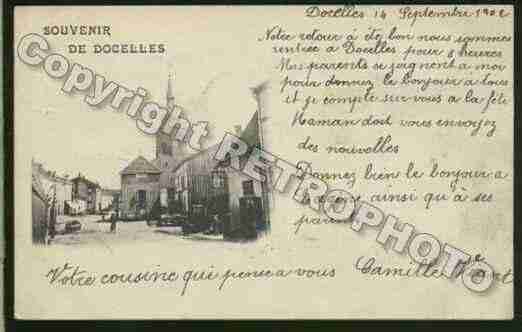 Ville de DOCELLES Carte postale ancienne