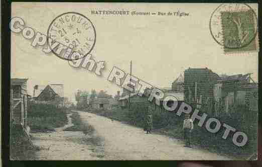 Ville de HATTENCOURT Carte postale ancienne