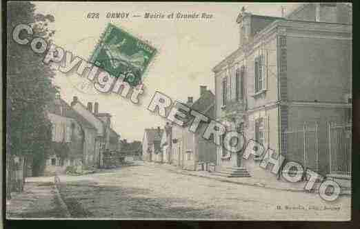 Ville de ORMOY Carte postale ancienne