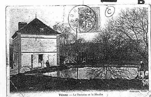 Ville de VERON Carte postale ancienne