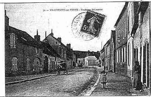 Ville de VILLENEUVESURYONNE Carte postale ancienne