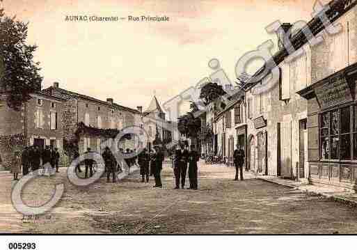 Ville de AUNAC, carte postale ancienne