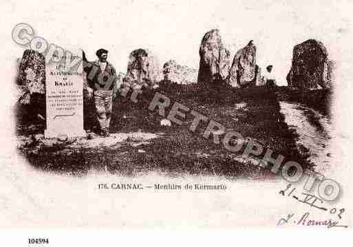 Ville de CARNAC, carte postale ancienne