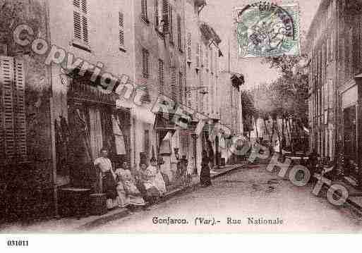 Ville de GONFARON, carte postale ancienne