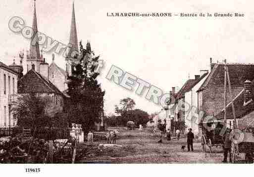Ville de LAMARCHESURSAONE, carte postale ancienne