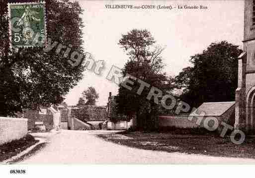 Ville de VILLENEUVESURCONIE, carte postale ancienne