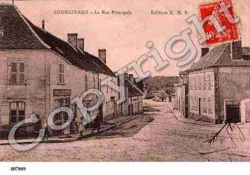 Ville de COURGIVAUX, carte postale ancienne