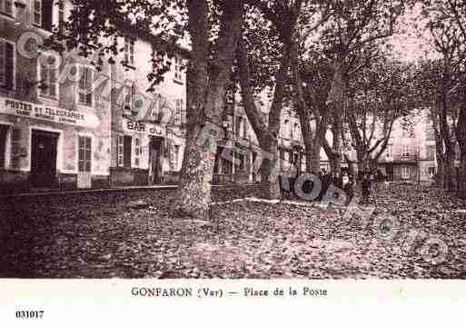 Ville de GONFARON, carte postale ancienne