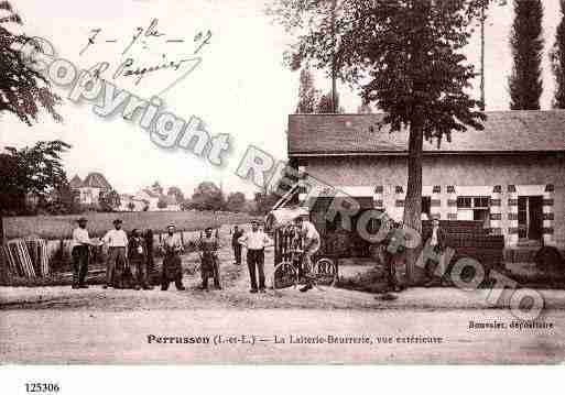 Ville de PERRUSSON, carte postale ancienne