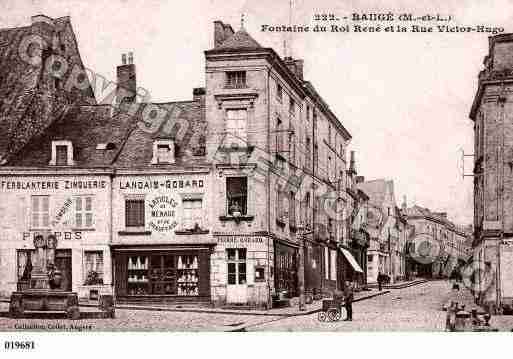 Ville de BAUGE, carte postale ancienne