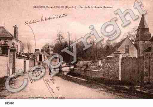 Ville de BERCHERESSURVESGRE, carte postale ancienne