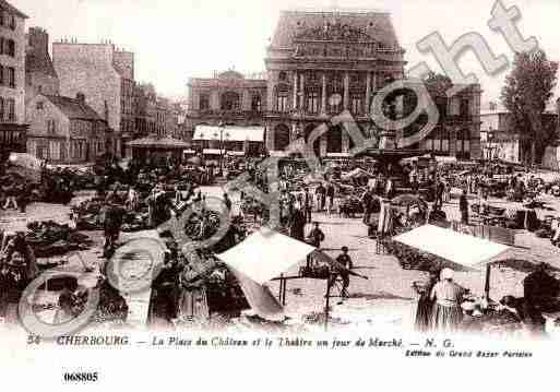 Ville de CHERBOURG, carte postale ancienne