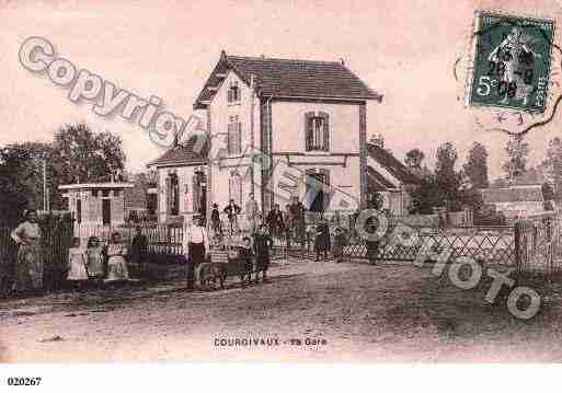 Ville de COURGIVAUX, carte postale ancienne