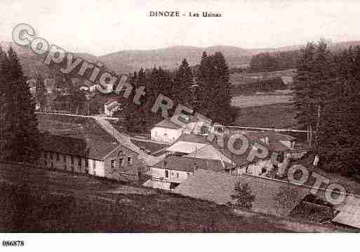 Ville de DINOZE, carte postale ancienne