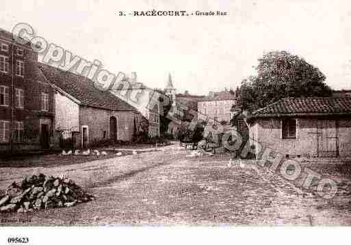 Ville de RACECOURT, carte postale ancienne