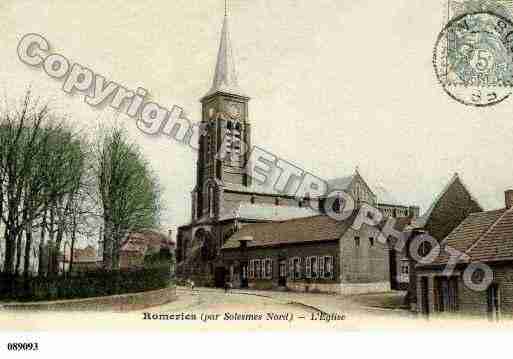 Ville de ROMERIES, carte postale ancienne