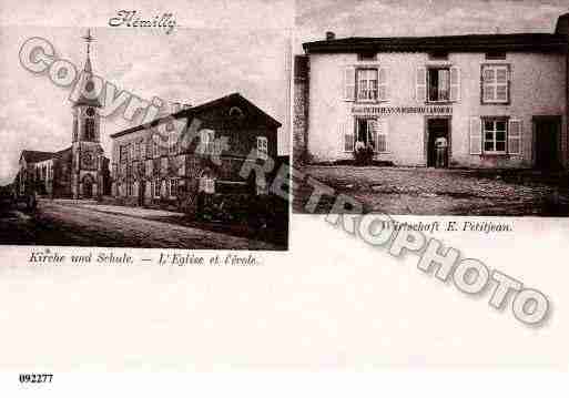 Ville de HEMILLY, carte postale ancienne