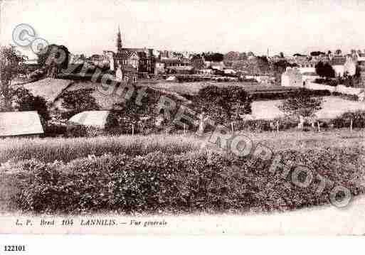 Ville de LANNILIS, carte postale ancienne