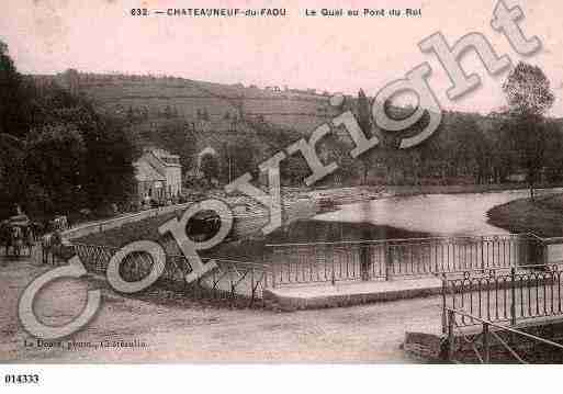 Ville de CHATEAUNEUFDUFAOU, carte postale ancienne