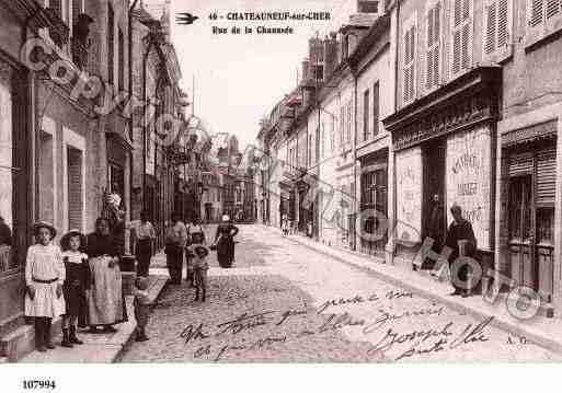 Ville de CHATEAUNEUFSURCHER, carte postale ancienne