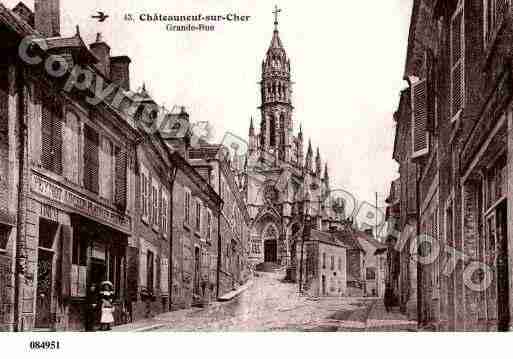 Ville de CHATEAUNEUFSURCHER, carte postale ancienne