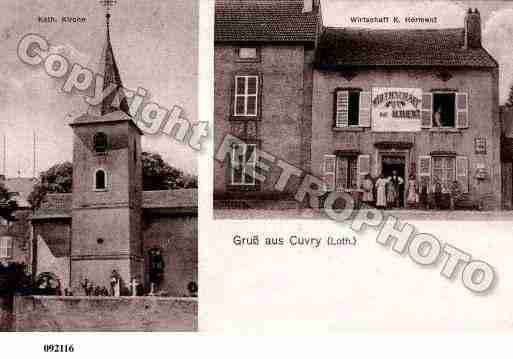 Ville de CUVRY, carte postale ancienne