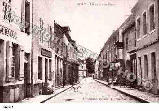 Ville de GIVRY, carte postale ancienne