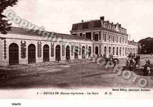 Ville de HENDAYE, carte postale ancienne