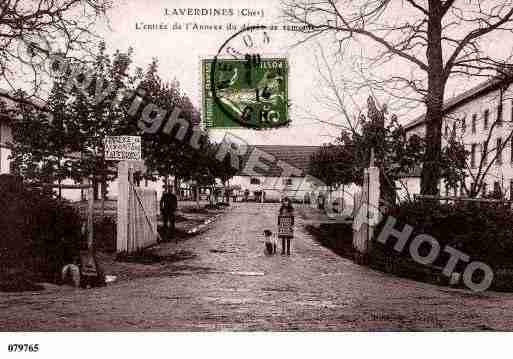 Ville de LAVERDINES, carte postale ancienne