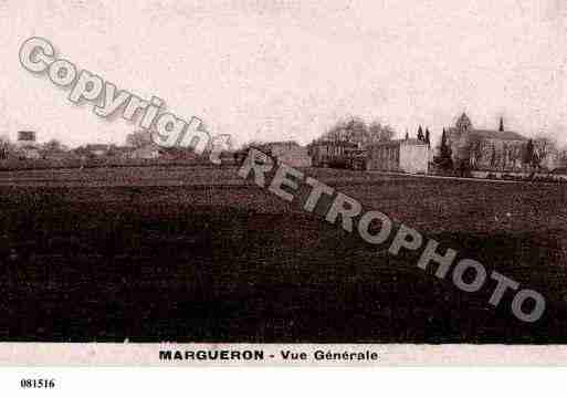 Ville de MARGUERON, carte postale ancienne