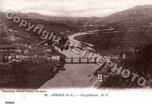 Ville de BEHOBIE, carte postale ancienne