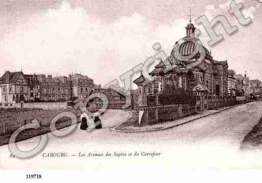 Ville de CABOURG, carte postale ancienne