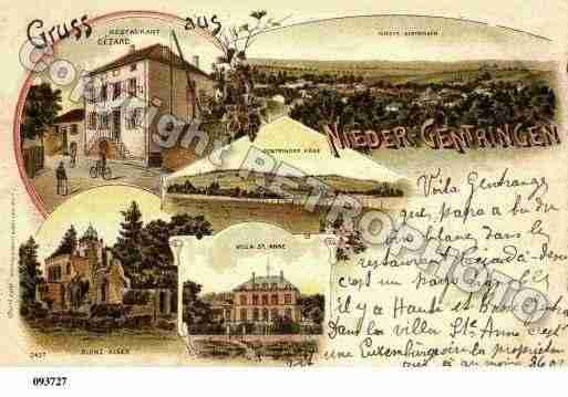 Ville de GUENTRANGE, carte postale ancienne