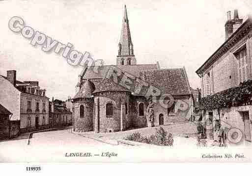 Ville de LANGEAIS, carte postale ancienne